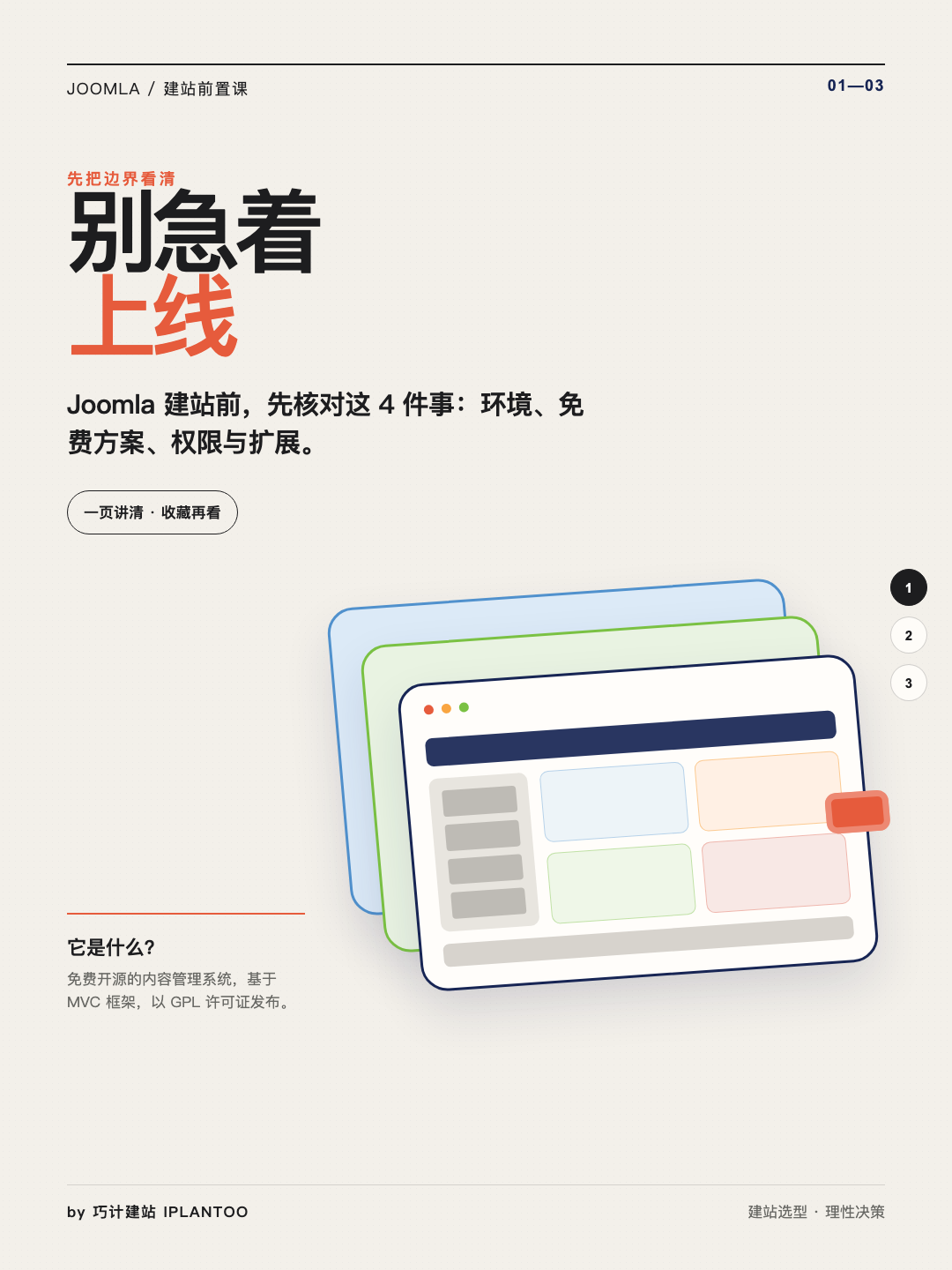 Joomla建站｜5条公开事实定选型边界